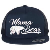 Vintage Mama Bear Retro Mother Logo Flat Bill Trucker Hat