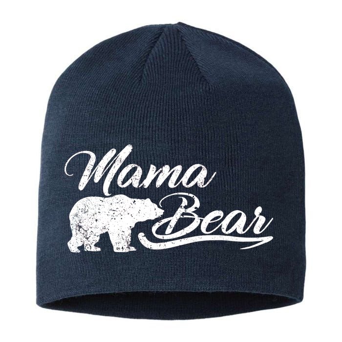 Vintage Mama Bear Retro Mother Logo Sustainable Beanie