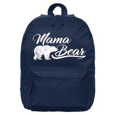 Vintage Mama Bear Retro Mother Logo 16 in Basic Backpack