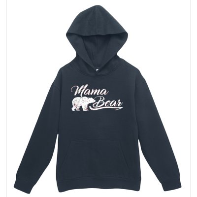 Vintage Mama Bear Retro Mother Logo Urban Pullover Hoodie