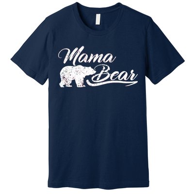 Vintage Mama Bear Retro Mother Logo Premium T-Shirt