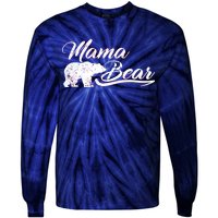 Vintage Mama Bear Retro Mother Logo Tie-Dye Long Sleeve Shirt