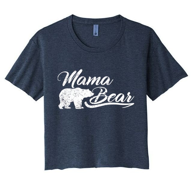Vintage Mama Bear Retro Mother Logo Crop Top