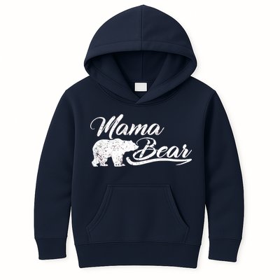 Vintage Mama Bear Retro Mother Logo Kids Hoodie