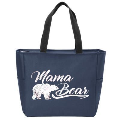 Vintage Mama Bear Retro Mother Logo Zip Tote Bag