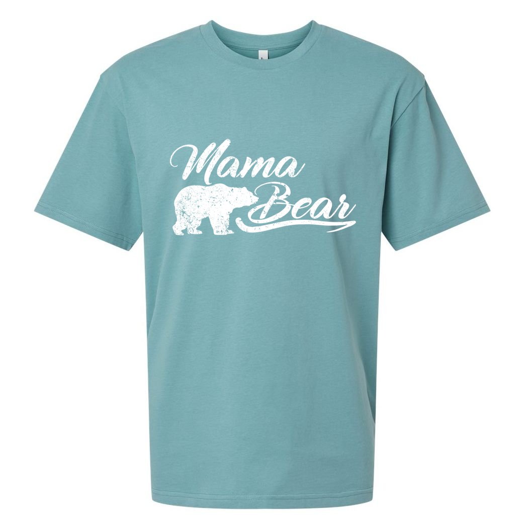 Vintage Mama Bear Retro Mother Logo Sueded Cloud Jersey T-Shirt