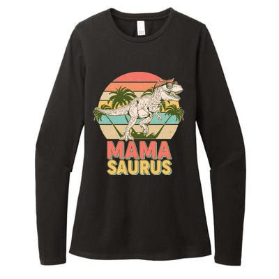 Vintage Mama Saurus T-Rex Mom Mother Womens CVC Long Sleeve Shirt