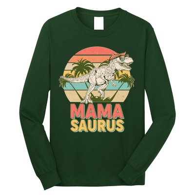 Vintage Mama Saurus T-Rex Mom Mother Long Sleeve Shirt