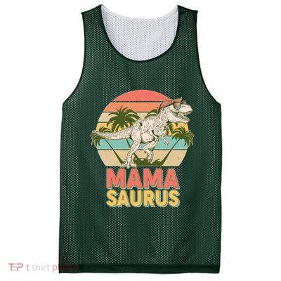 Vintage Mama Saurus T-Rex Mom Mother Mesh Reversible Basketball Jersey Tank