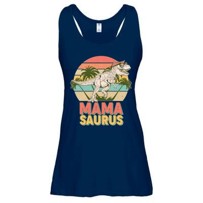 Vintage Mama Saurus T-Rex Mom Mother Ladies Essential Flowy Tank