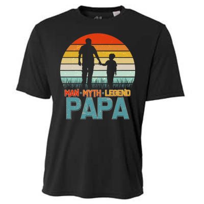 Vintage Man Myth Legend Papa Cooling Performance Crew T-Shirt