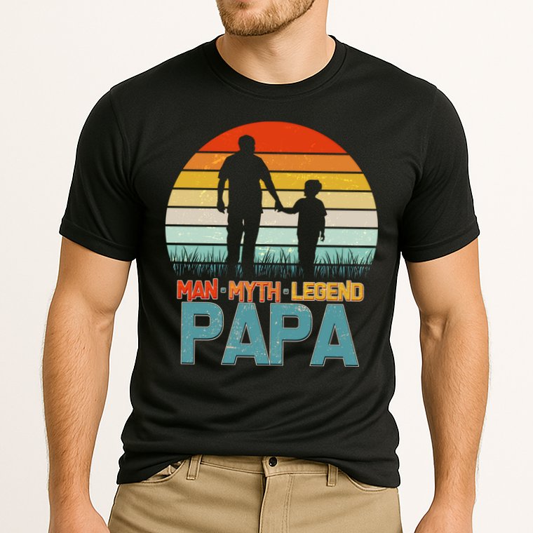 Vintage Man Myth Legend Papa Performance Shirt