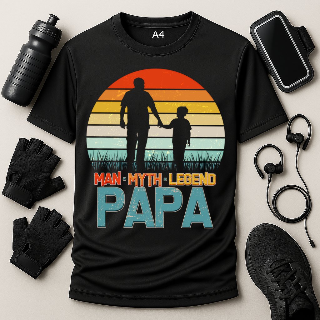 Vintage Man Myth Legend Papa Performance Shirt