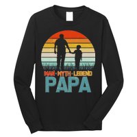 Vintage Man Myth Legend Papa Long Sleeve Shirt