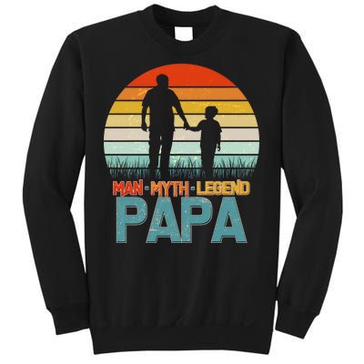 Vintage Man Myth Legend Papa Sweatshirt