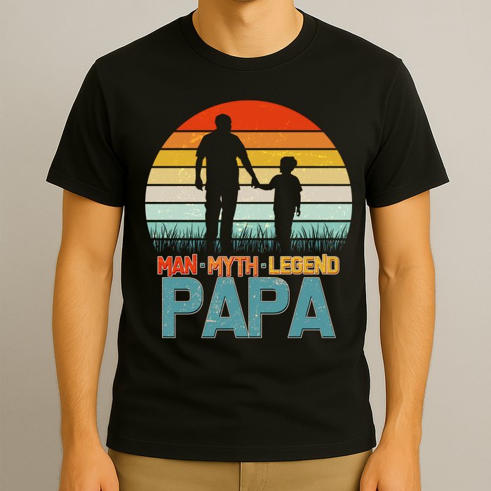 Vintage Man Myth Legend Papa T-Shirt
