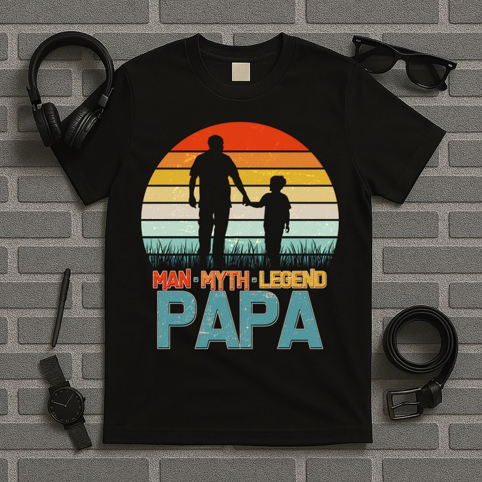 Vintage Man Myth Legend Papa T-Shirt