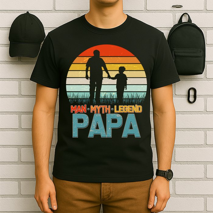 Vintage Man Myth Legend Papa T-Shirt