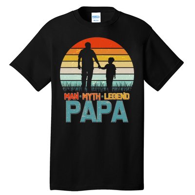 Vintage Man Myth Legend Papa Tall T-Shirt