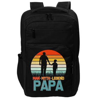 Vintage Man Myth Legend Papa Impact Tech Backpack