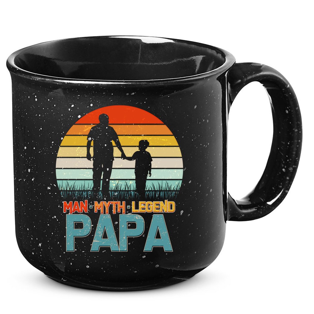 Vintage Man Myth Legend Papa 15oz Campfire Ceramic Mug