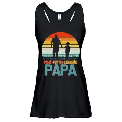 Vintage Man Myth Legend Papa Ladies Essential Flowy Tank