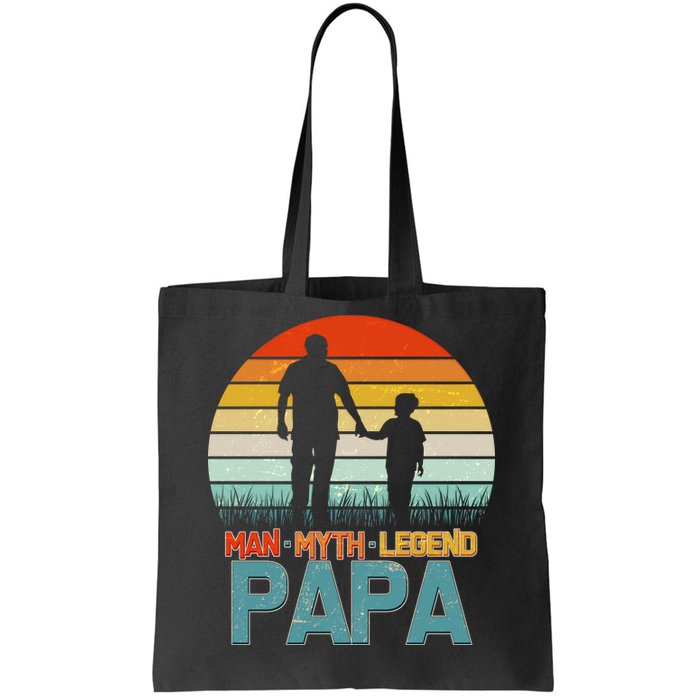 Vintage Man Myth Legend Papa Tote Bag