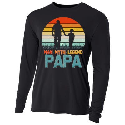 Vintage Man Myth Legend Papa Cooling Performance Long Sleeve Crew