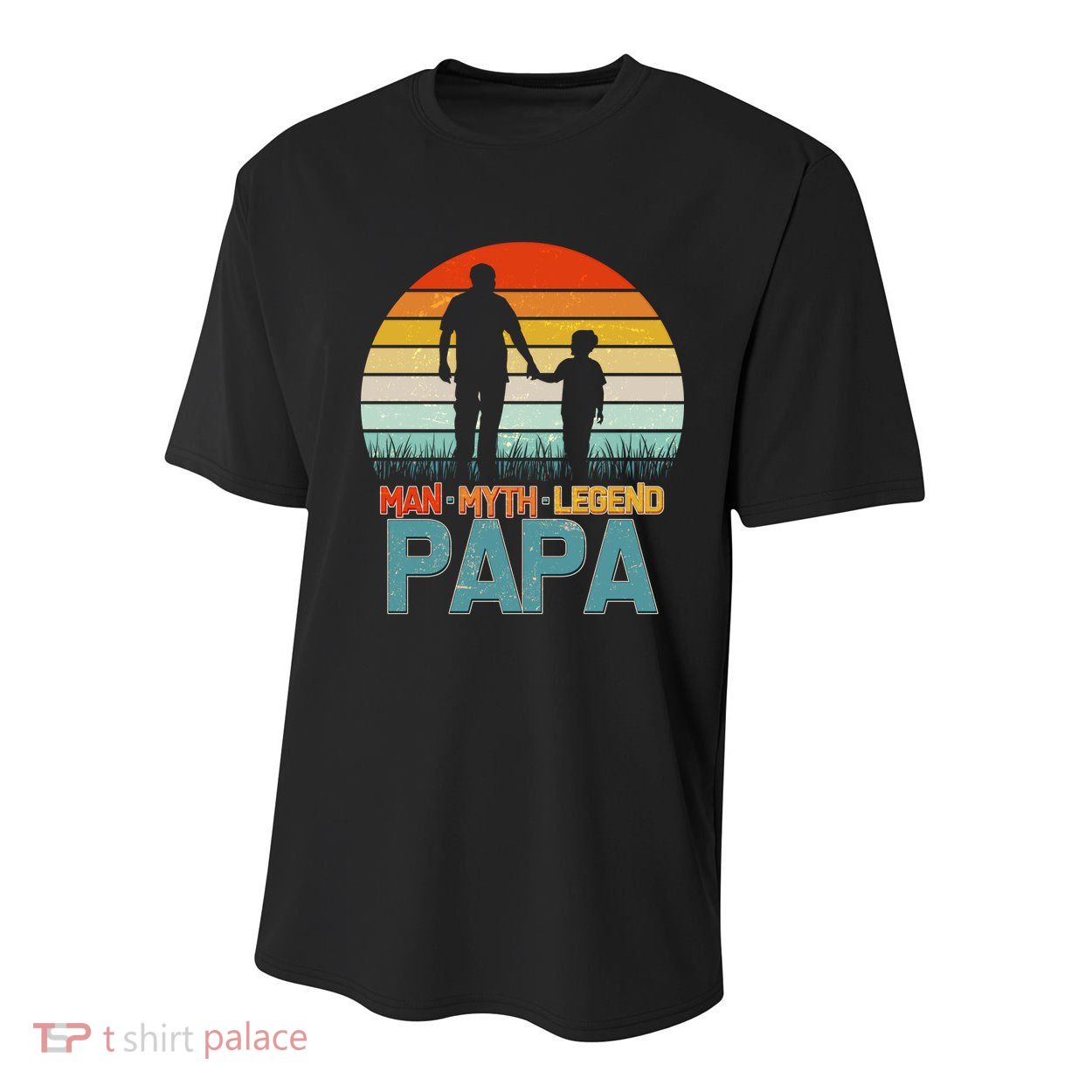 Vintage Man Myth Legend Papa Youth Performance Sprint T-Shirt