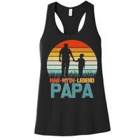 Vintage Man Myth Legend Papa Women's Racerback Tank