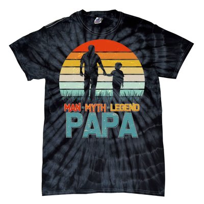 Vintage Man Myth Legend Papa Tie-Dye T-Shirt