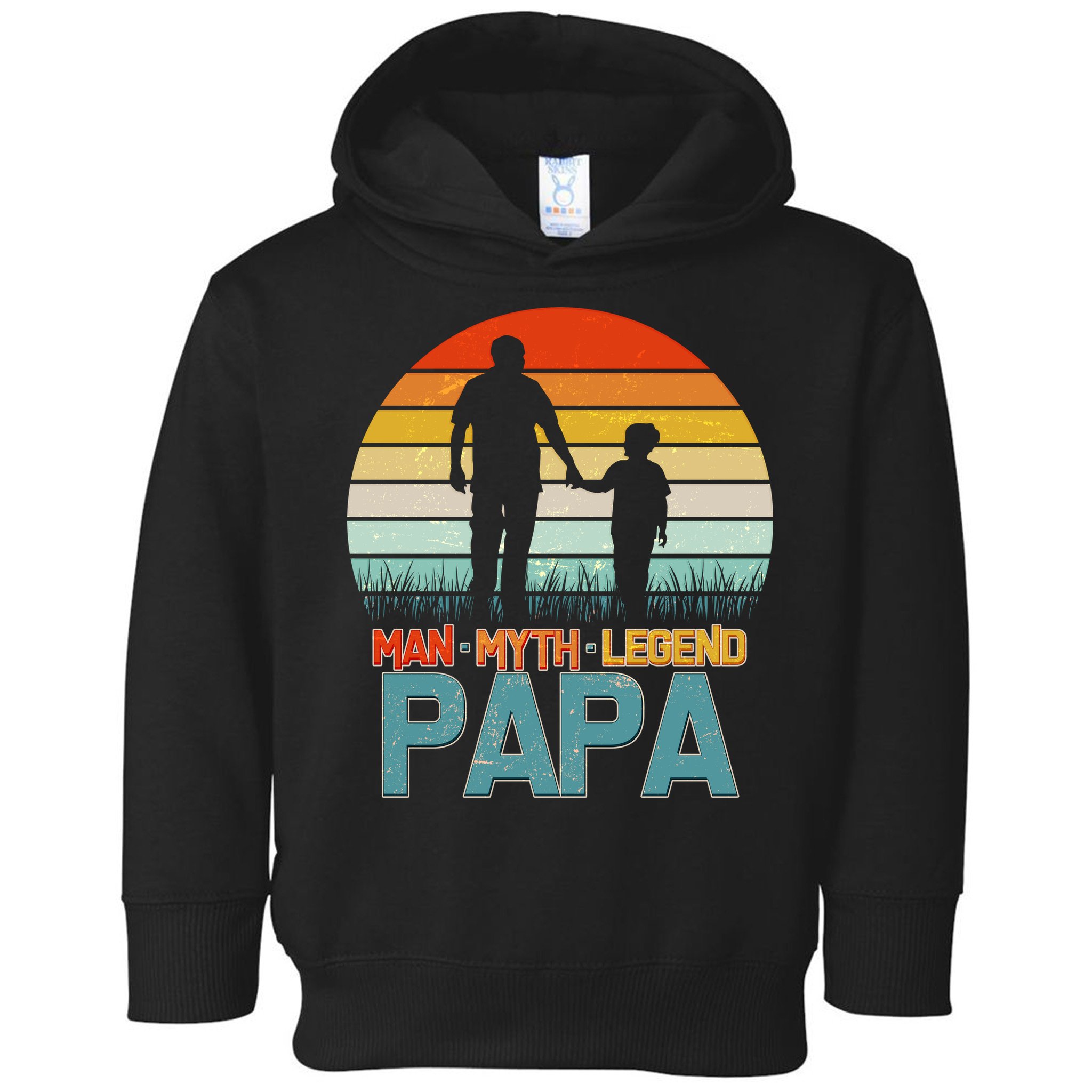 Vintage Man Myth Legend Papa Toddler Hoodie