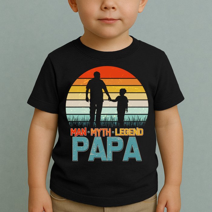 Vintage Man Myth Legend Papa Toddler T-Shirt