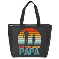 Vintage Man Myth Legend Papa Zip Tote Bag