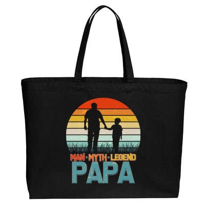 Vintage Man Myth Legend Papa Cotton Canvas Jumbo Tote