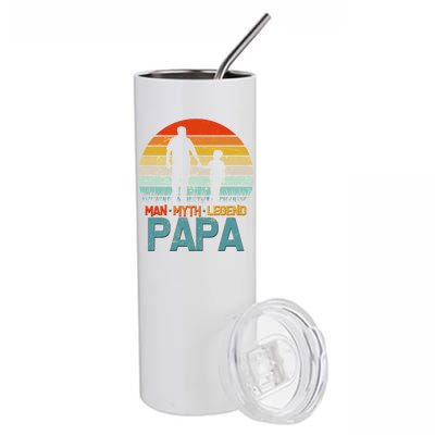 Vintage Man Myth Legend Papa Stainless Steel Tumbler