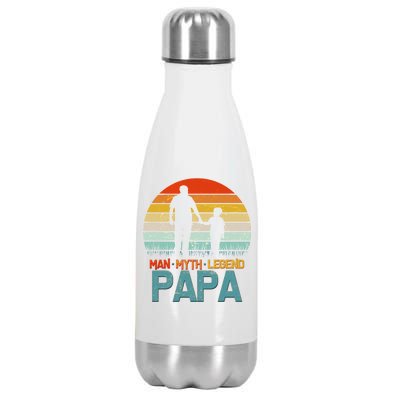 Vintage Man Myth Legend Papa Stainless Steel Insulated Water Bottle