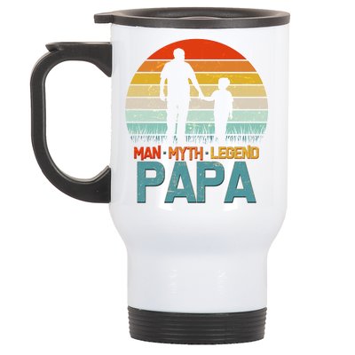 Vintage Man Myth Legend Papa Stainless Steel Travel Mug