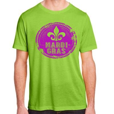 Vintage Mardi Gras New Orleans Logo Adult ChromaSoft Performance T-Shirt