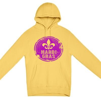 Vintage Mardi Gras New Orleans Logo Premium Pullover Hoodie