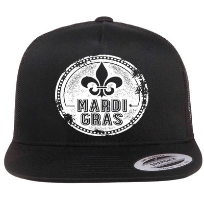Vintage Mardi Gras New Orleans Logo Flatbill Hat
