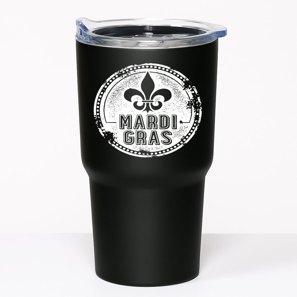 Vintage Mardi Gras New Orleans Logo Tumbler
