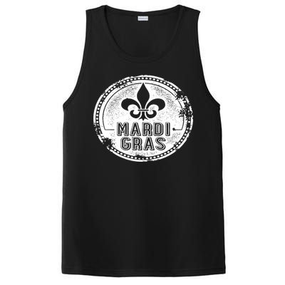 Vintage Mardi Gras New Orleans Logo PosiCharge Competitor Tank