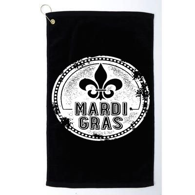 Vintage Mardi Gras New Orleans Logo Platinum Collection Golf Towel