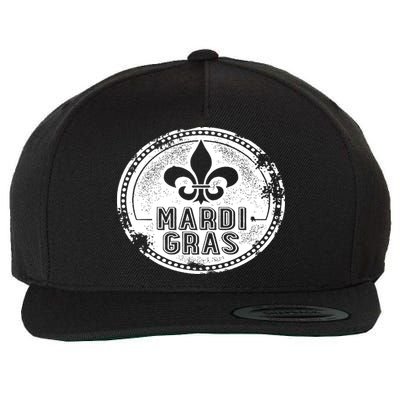 Vintage Mardi Gras New Orleans Logo Wool Snapback Cap