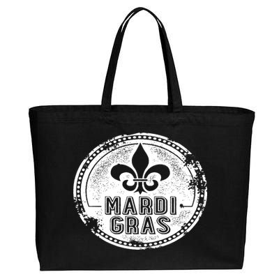 Vintage Mardi Gras New Orleans Logo Cotton Canvas Jumbo Tote