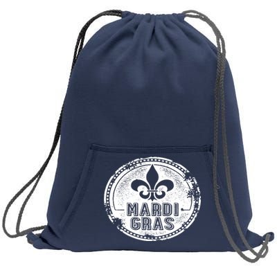 Vintage Mardi Gras New Orleans Logo Sweatshirt Cinch Pack Bag