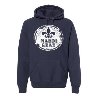 Vintage Mardi Gras New Orleans Logo Premium Hoodie