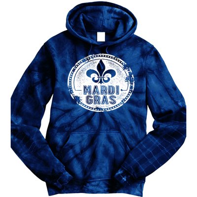 Vintage Mardi Gras New Orleans Logo Tie Dye Hoodie