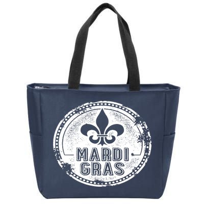 Vintage Mardi Gras New Orleans Logo Zip Tote Bag